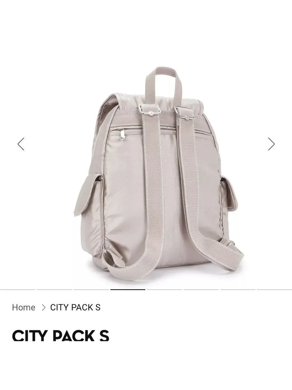 Kipling City Pack S Light Pink Nylon Backpack Monkey Charm